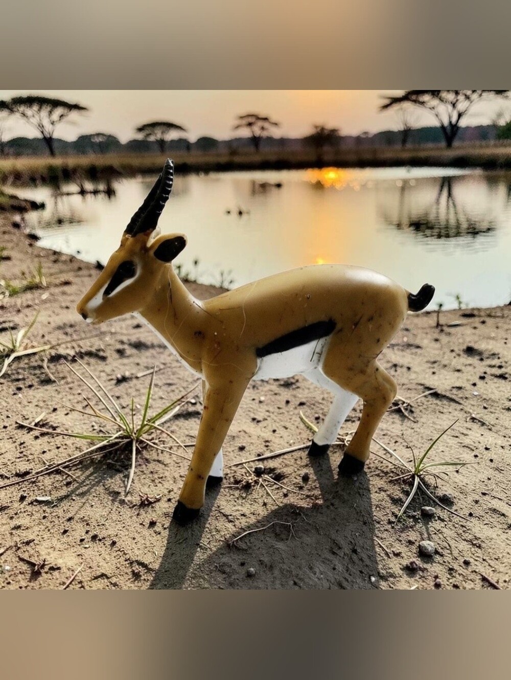K&M International 3"African Wildlife Thomson's GAZELLE PVC Pocket Action Figure.